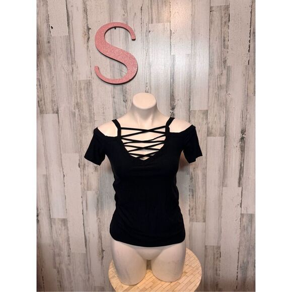 Eye candy black blouse size small - Picture 1 of 5